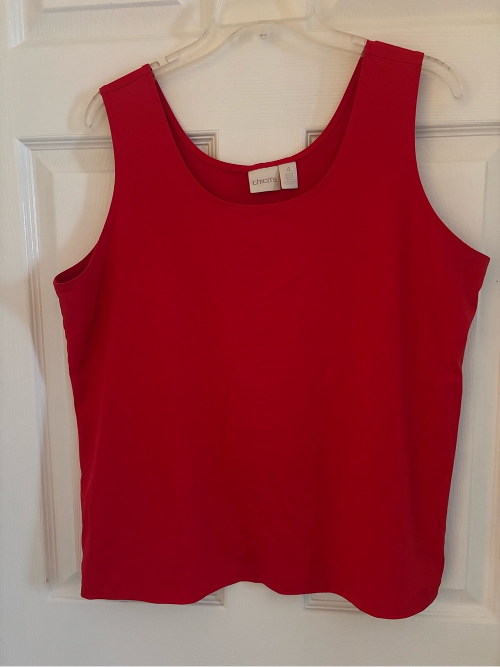 Chico's Red Microfiber Tank Size  4 (20/22-XXL)